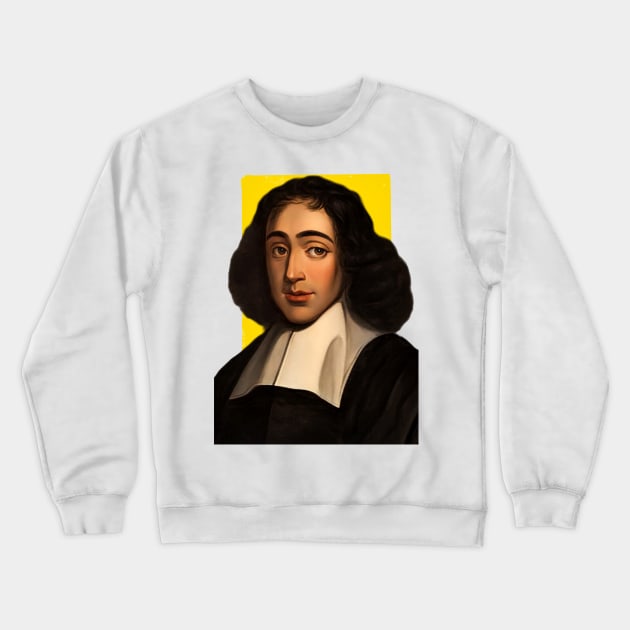 Enlightenment philosopher Baruch Spinoza illustration Crewneck Sweatshirt by Litstoy 